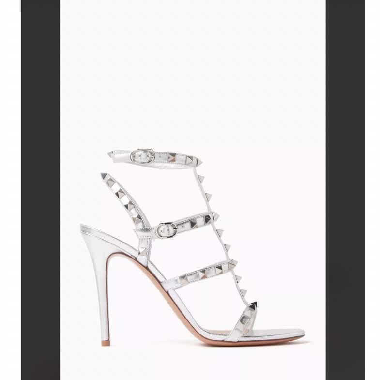 Valentino Garavani Rockstud Silver Leather Never worn - Box View