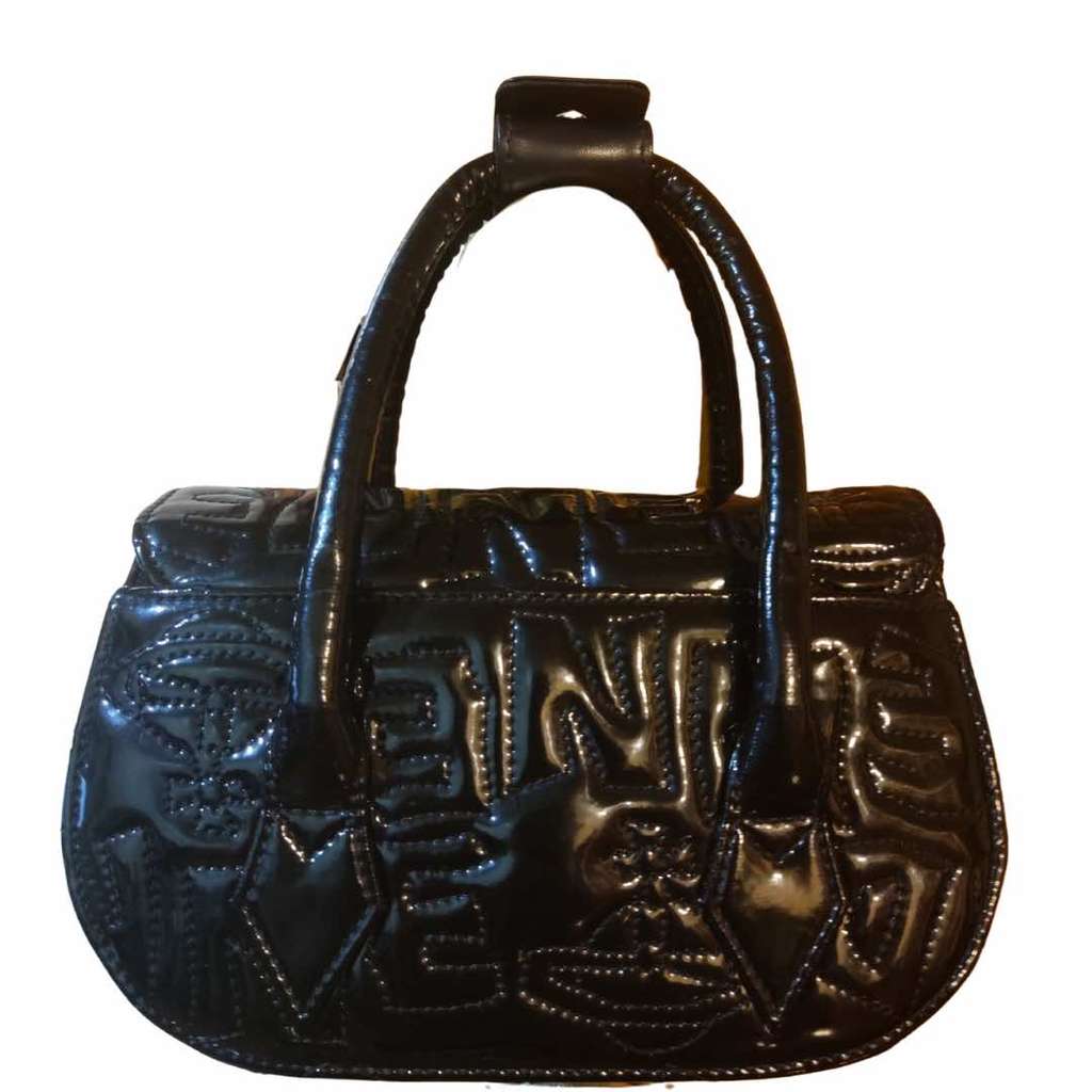Vivienne Westwood Japan made small handbag Black Leather Leather Very good - Back View