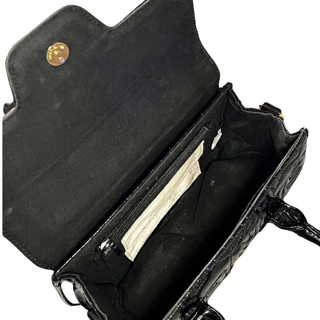 Vivienne Westwood Japan made small handbag Black Leather Leather Very good - Model View