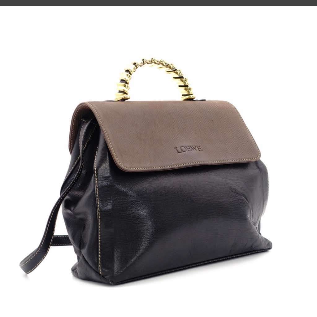 Loewe Velasquez handbag Black Leather Leather Very good - Back View