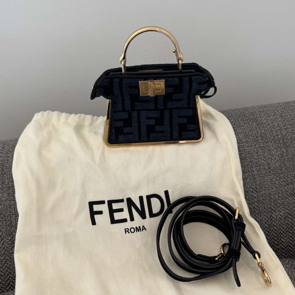 Fendi Nano Peekaboo Blue Never worn - Model View