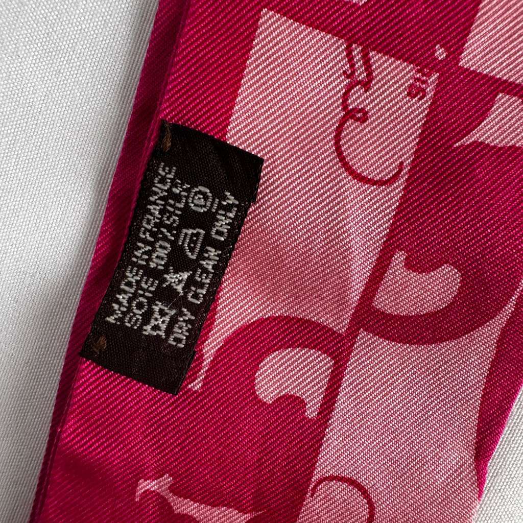 Hermès Brides De Gala Twilly Pink Silk Very good condition - Back View