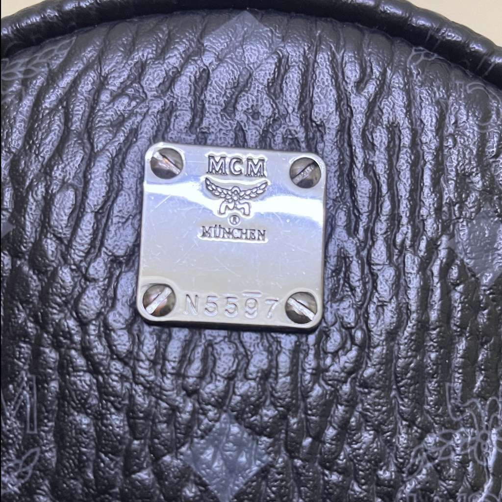 MCM Stark Backpack Black Leather Very good condition - Back View