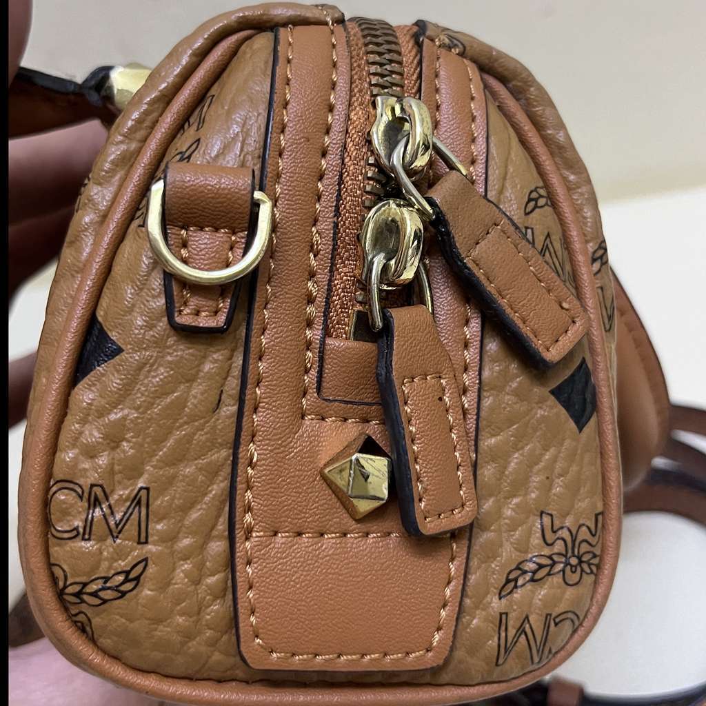 MCM Mini Ella Boston Brown Leather Very good condition - Box View