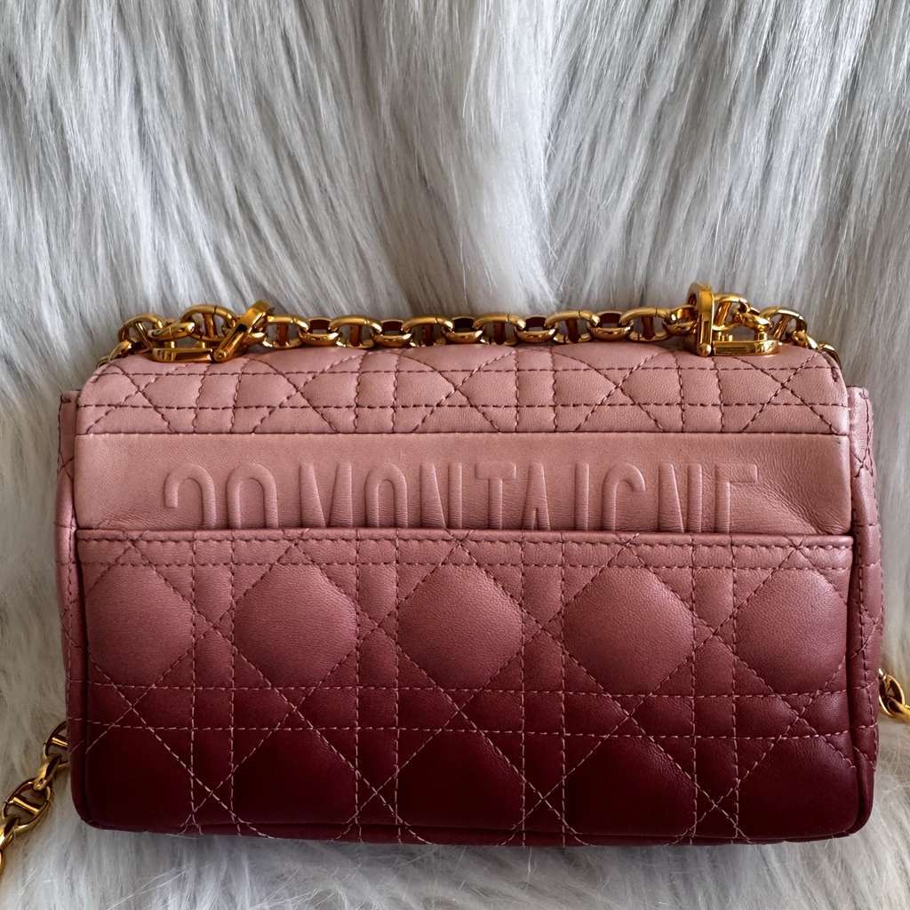 Christian Dior Caro Small Shoulder Bag Pink Leather Very good condition - Back View
