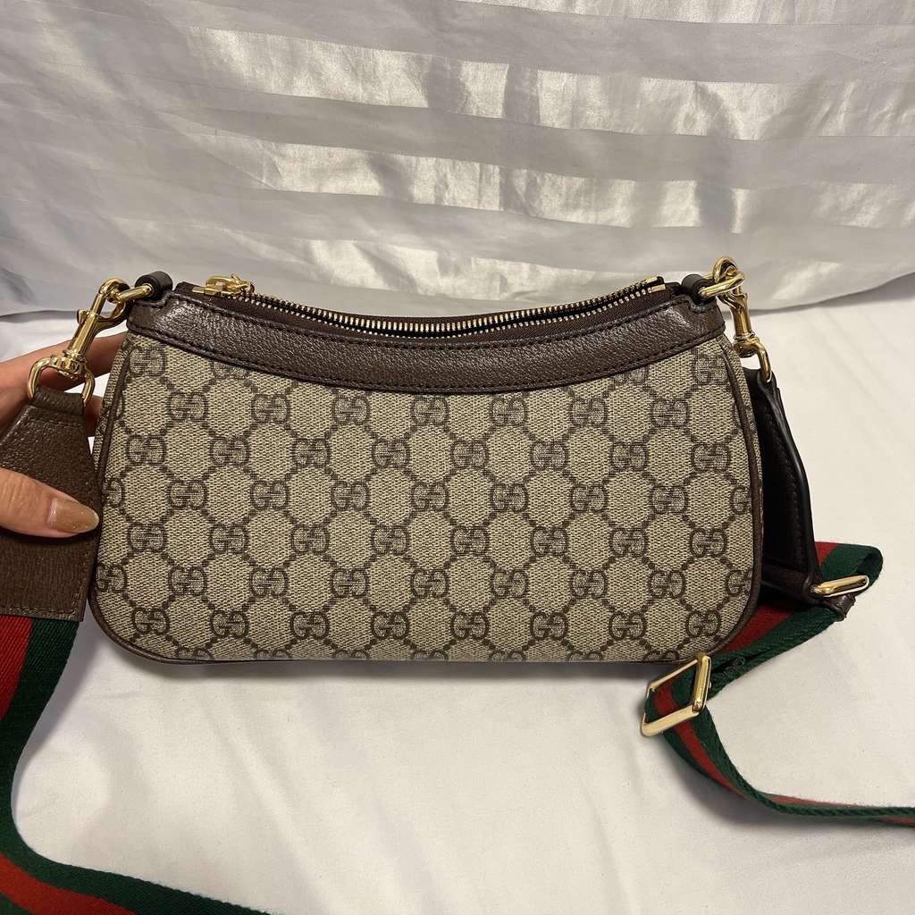 Gucci Ophidia Small Handbag Brown Canvas Very good - Back View