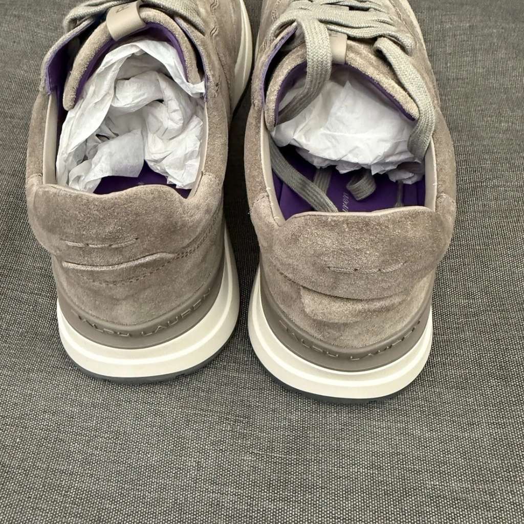 Ralph Lauren Collection Purple label Beige Suede Never worn - Back View