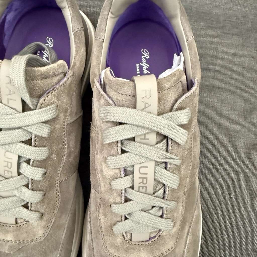Ralph Lauren Collection Purple label Beige Suede Never worn - Box View