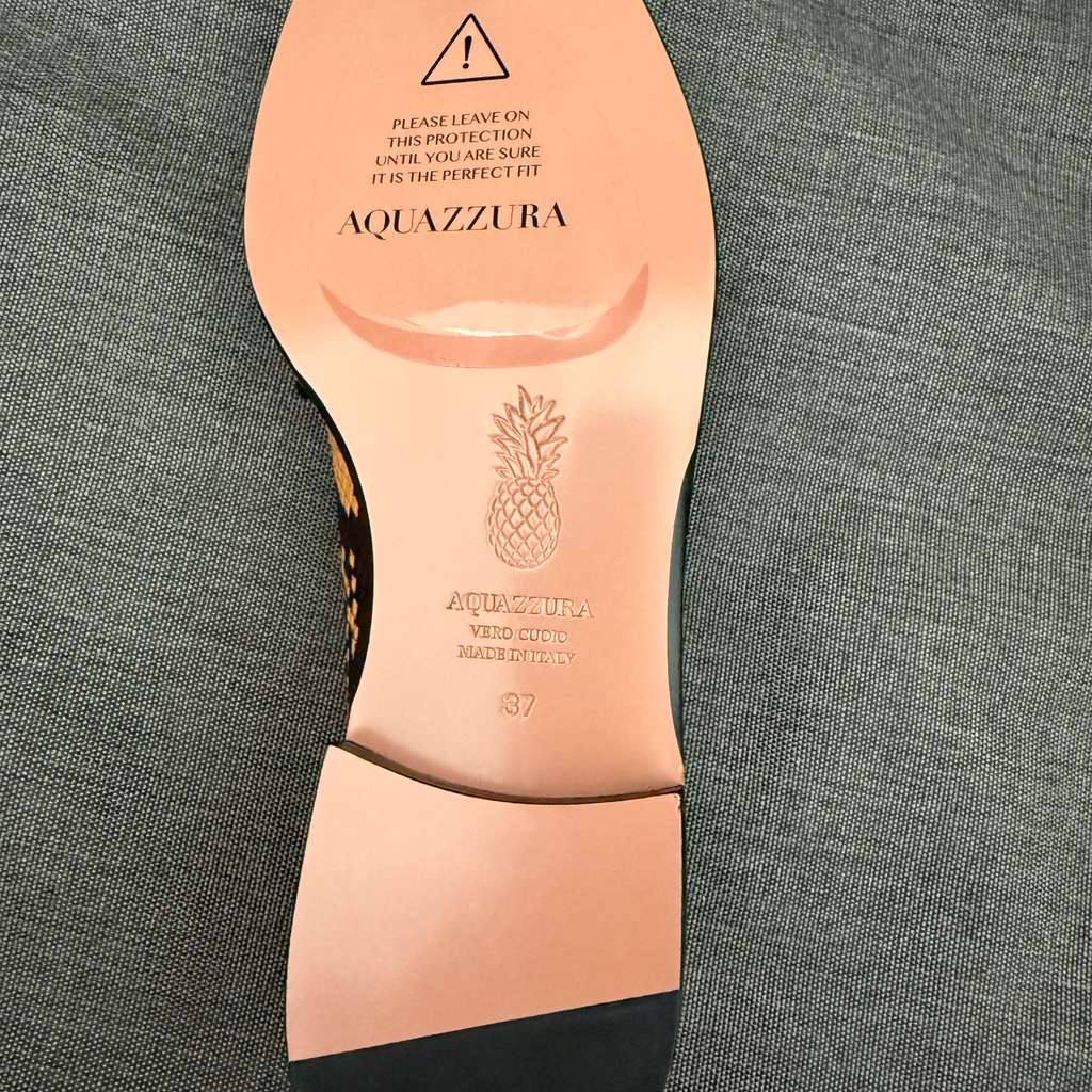 Aquazzura Martin Mocassin Printed Snake MultiColor Leather Never worn, with tag - Model View