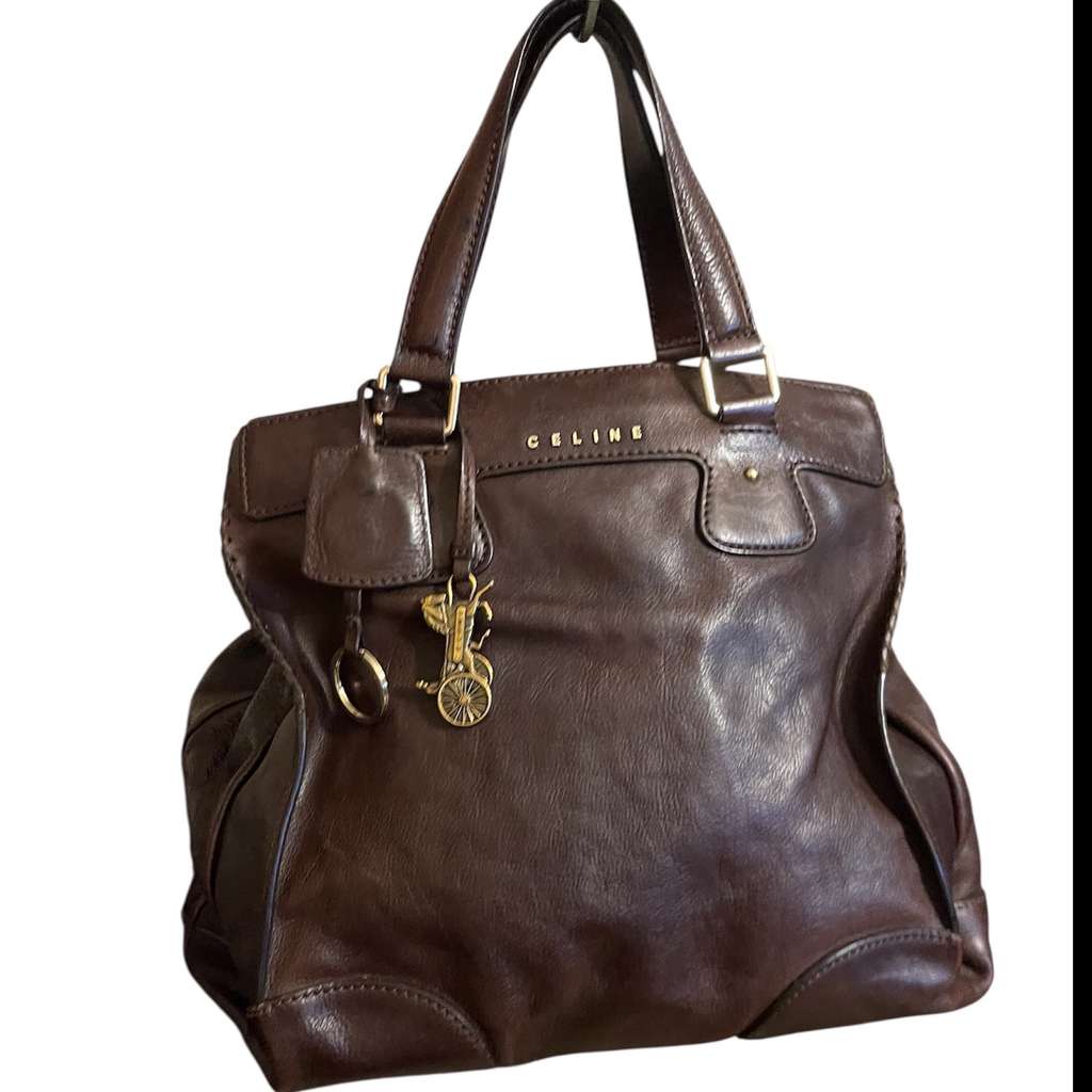 Celine Beautiful handbag Céline Orlov Brown Leather Good condition - Back View