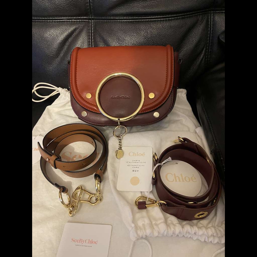 Chloé Crossbodybag Mara By Chloé Burgundy Leather Very good condition - Box View
