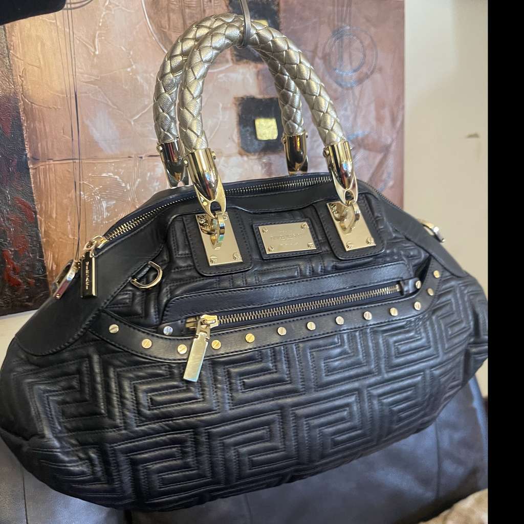 Versace Bowl Anthracite Leather Very good condition - Model View