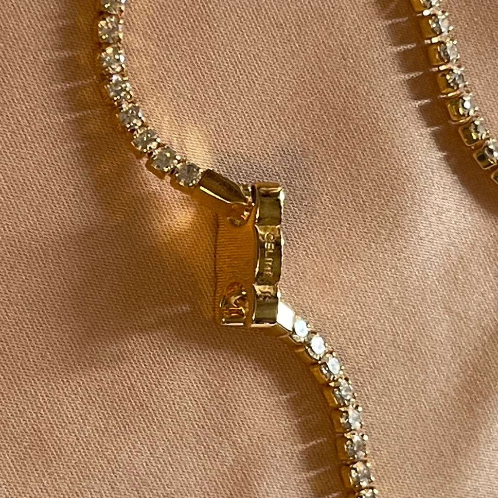 Celine Celine Triomphe Articulated Necklace Gold Brass Very good condition - Box View