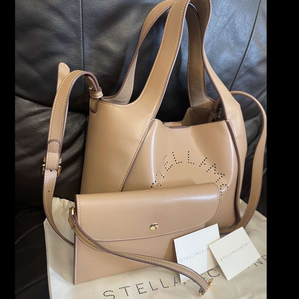 Stella McCartney Stella Logo Beige Polyester Very good - Back View
