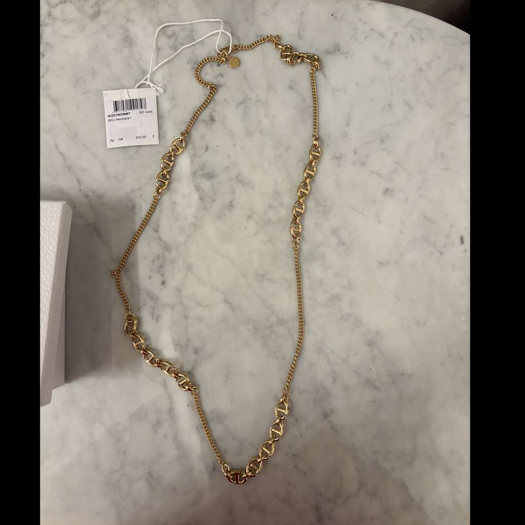 Dior CD Navy  Necklace Gold Never worn, with tag - Inside View