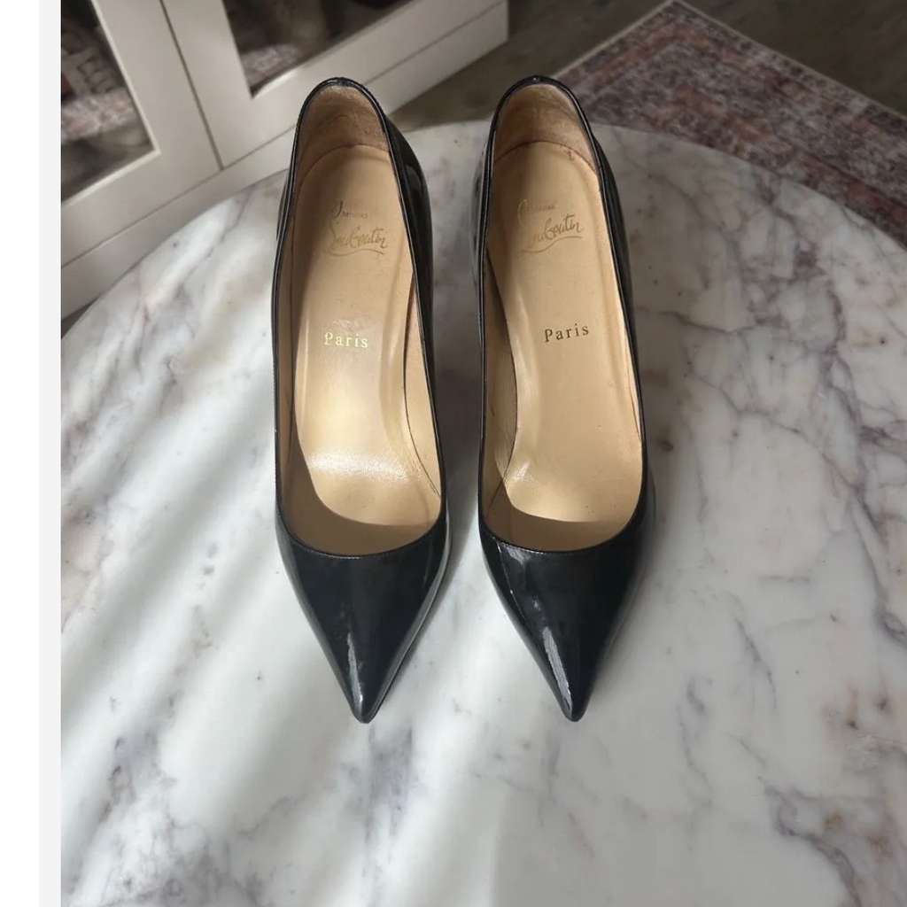 Christian Louboutin Heeled Pumps Black Black Leather Very good - Back View