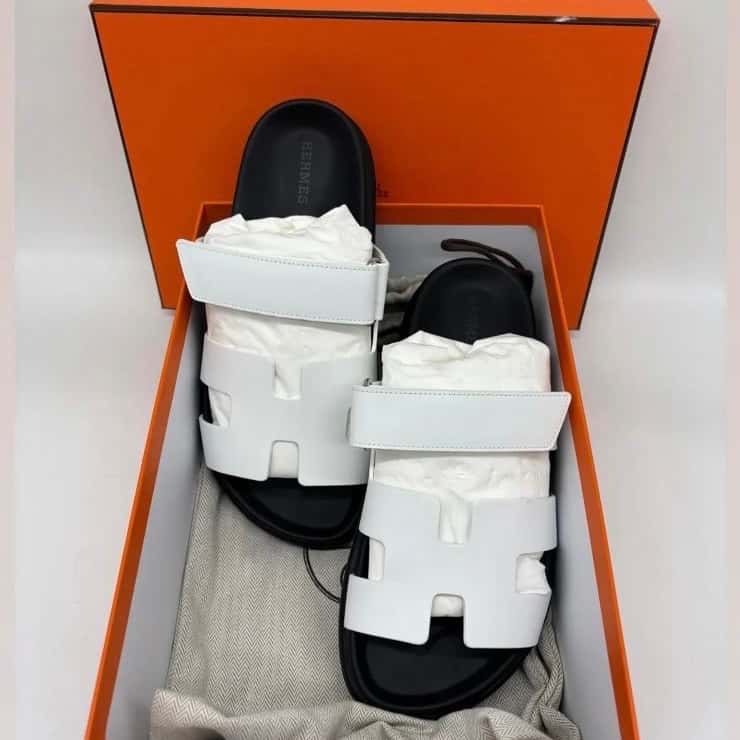 Hermès Chypre White Leather Never worn - Back View