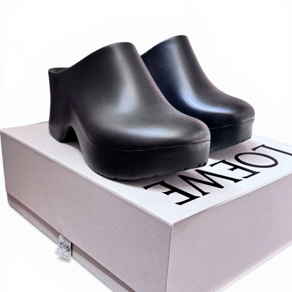 Loewe Loewe Terra Foam Clog Black Rubber Never worn, with tag - Front View