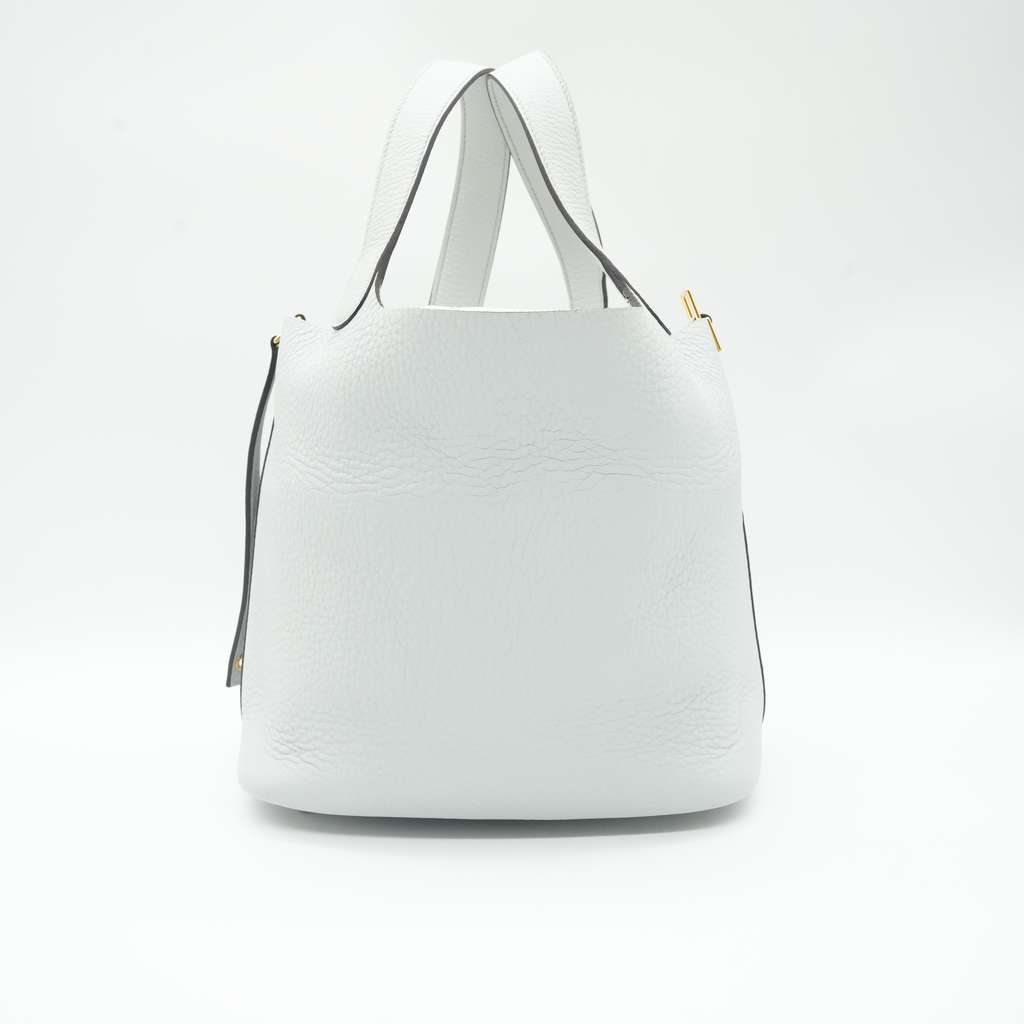 Hermès Picotin Lock 22 W White Leather Fair - Box View