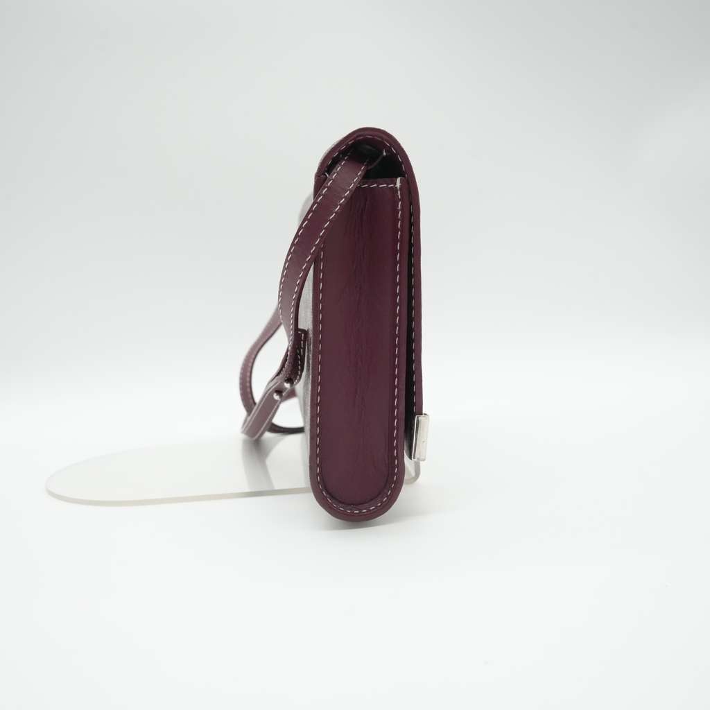 Goyard Monte-Carlo PM Shoulder Bag Burgundy Canvas Good - Box View