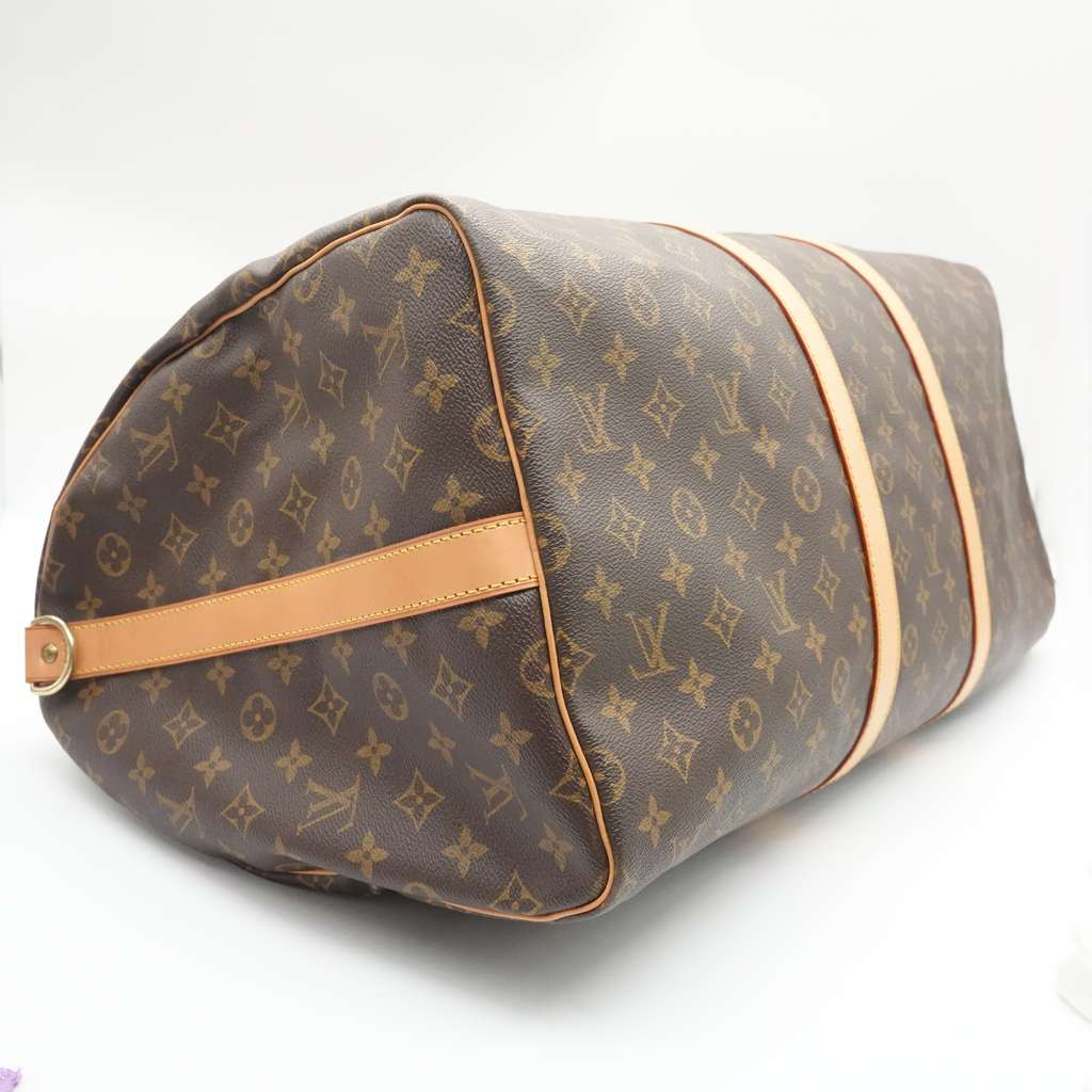Louis Vuitton Keepall Bandouliere 55 Brown Canvas Good - Box View