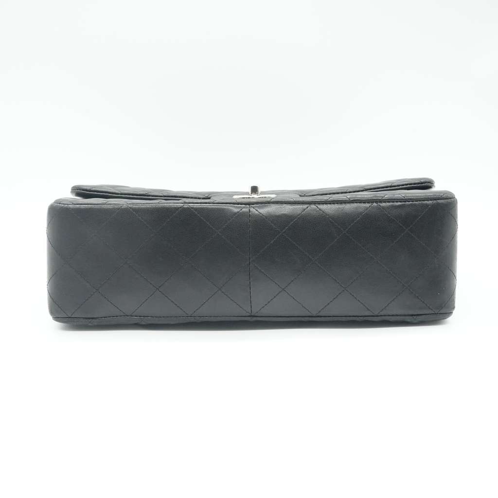 Chanel Classic 30 Single Flap Black Leather Good - Inside View