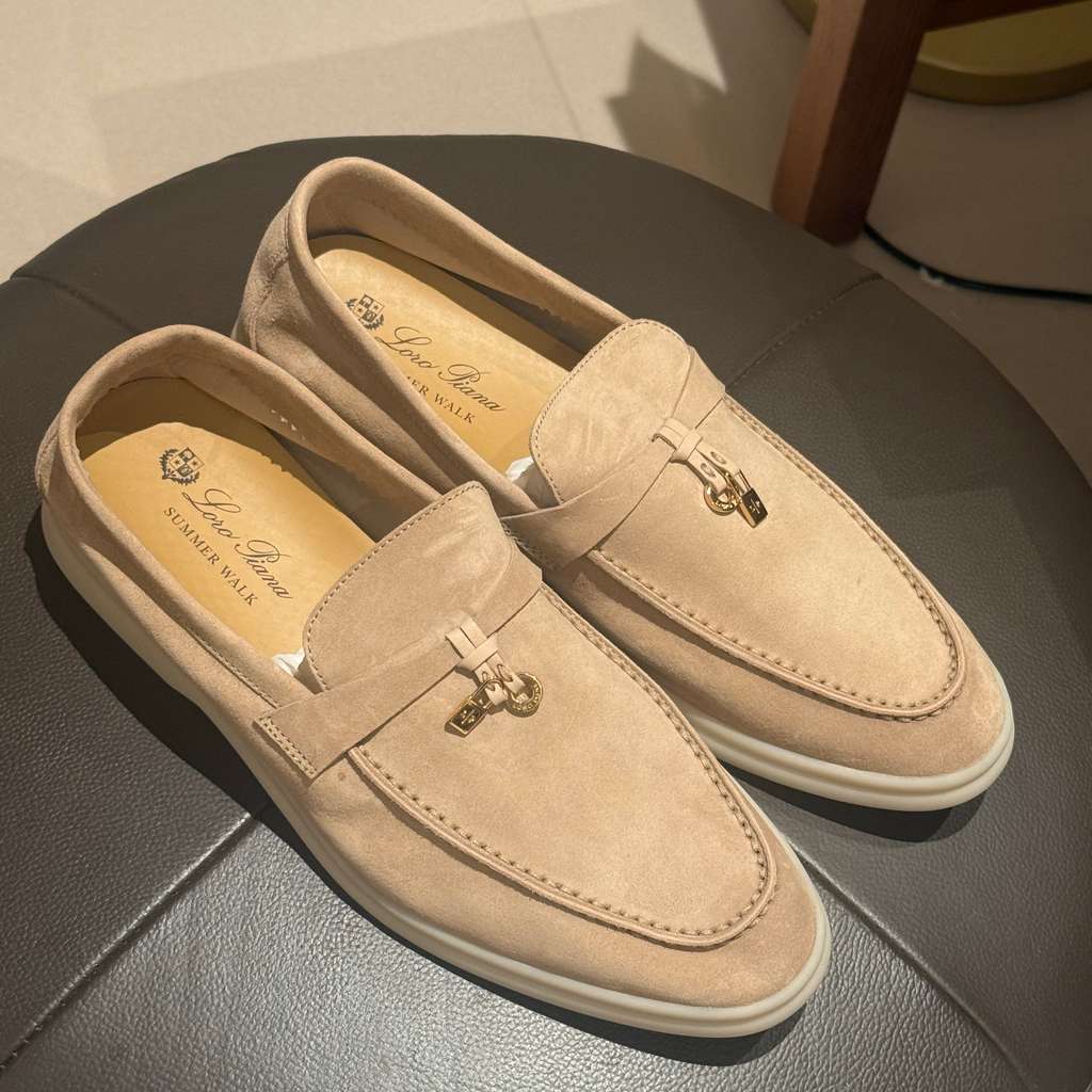 Loro Piana Brand New, Wrong Size Beige Suede Never worn - Box View