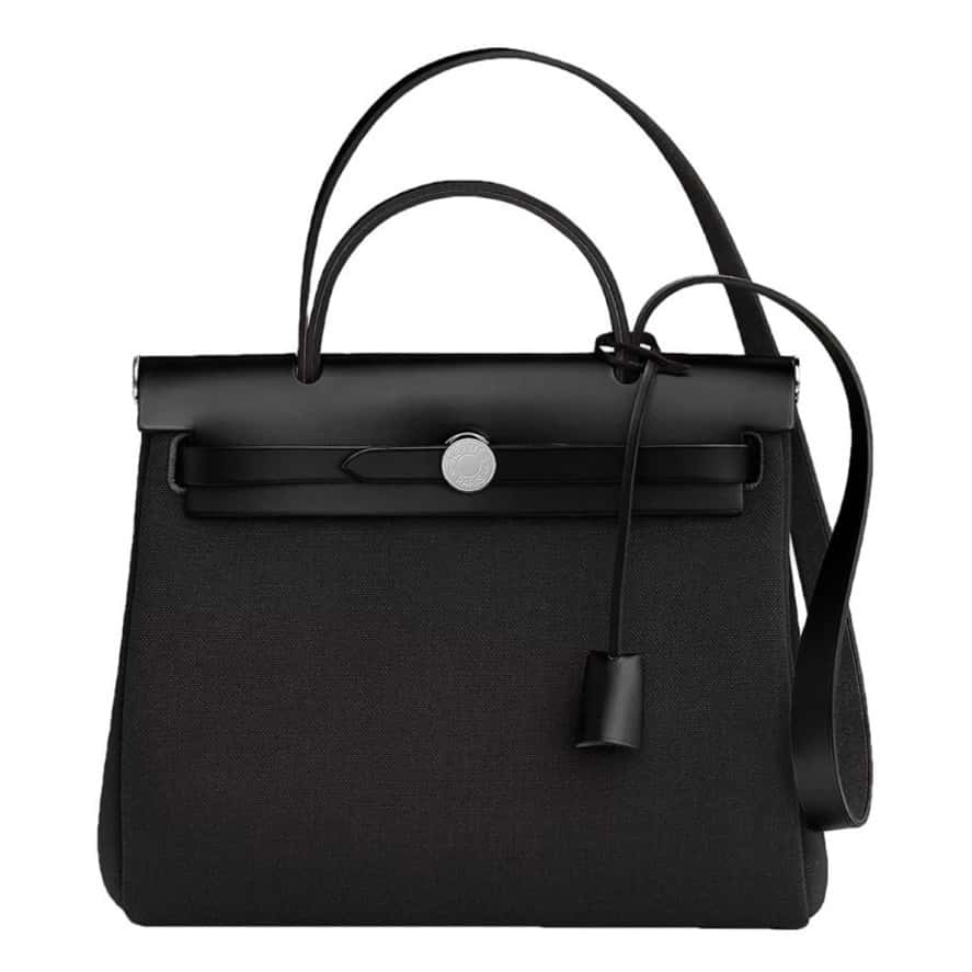 Hermès Herbag Black Leather Palladium Never worn - Box View