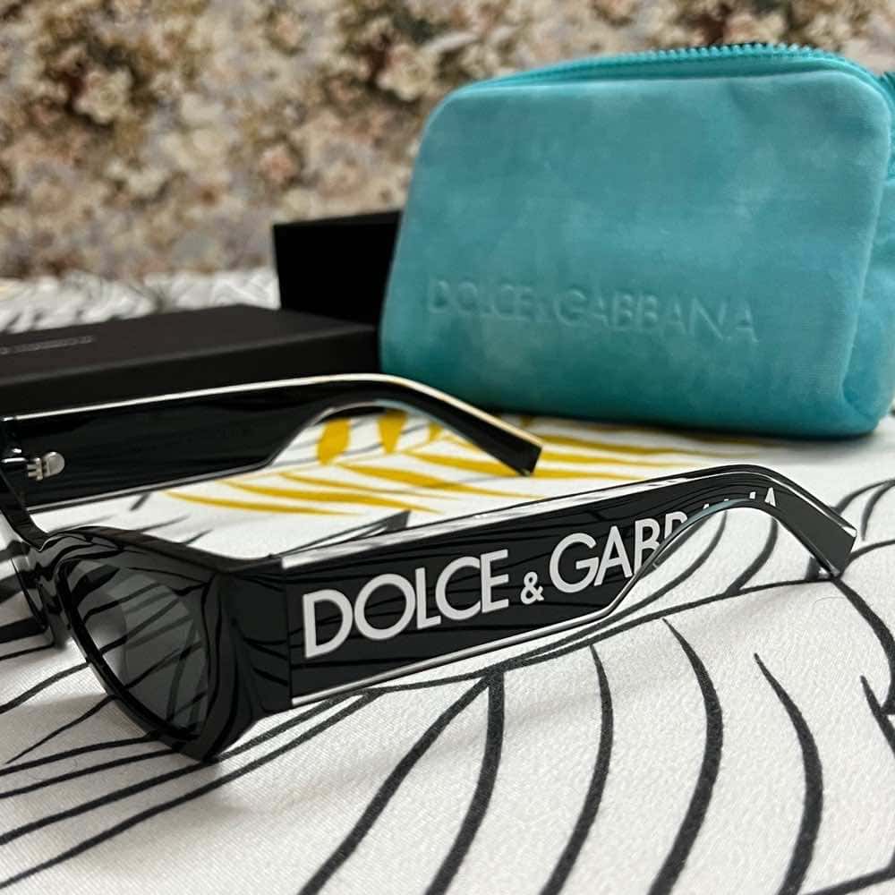 Dolce & Gabbana Cateye Sunglasses Black Plastic Polycarbonate Never worn, with tag - Model View