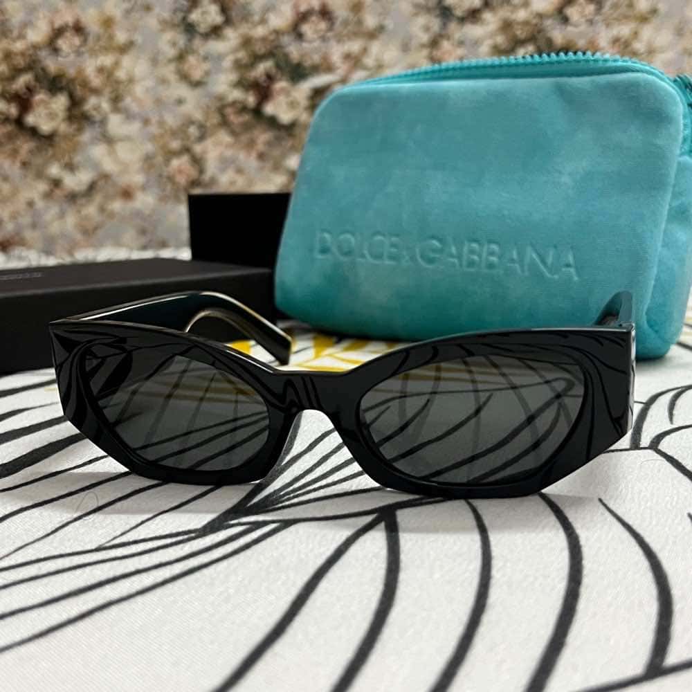 Dolce & Gabbana Cateye Sunglasses Black Plastic Polycarbonate Never worn, with tag - Box View