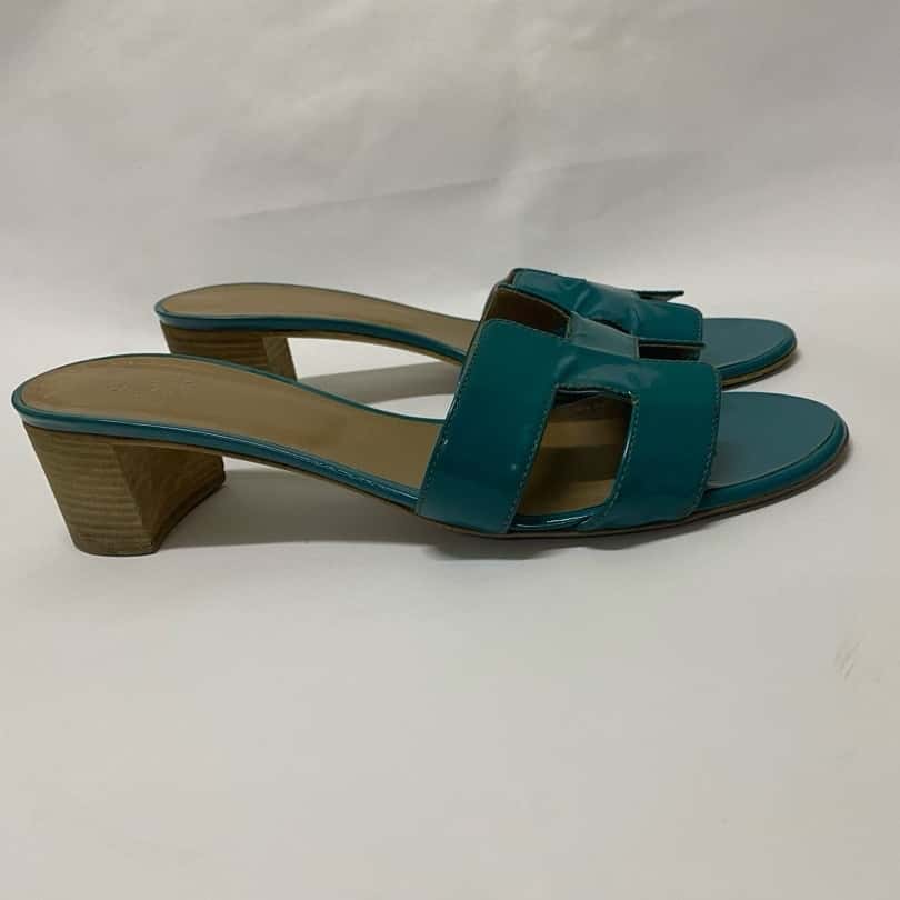 Hermès Oasis Sandals Navy Leather Good condition - Model View