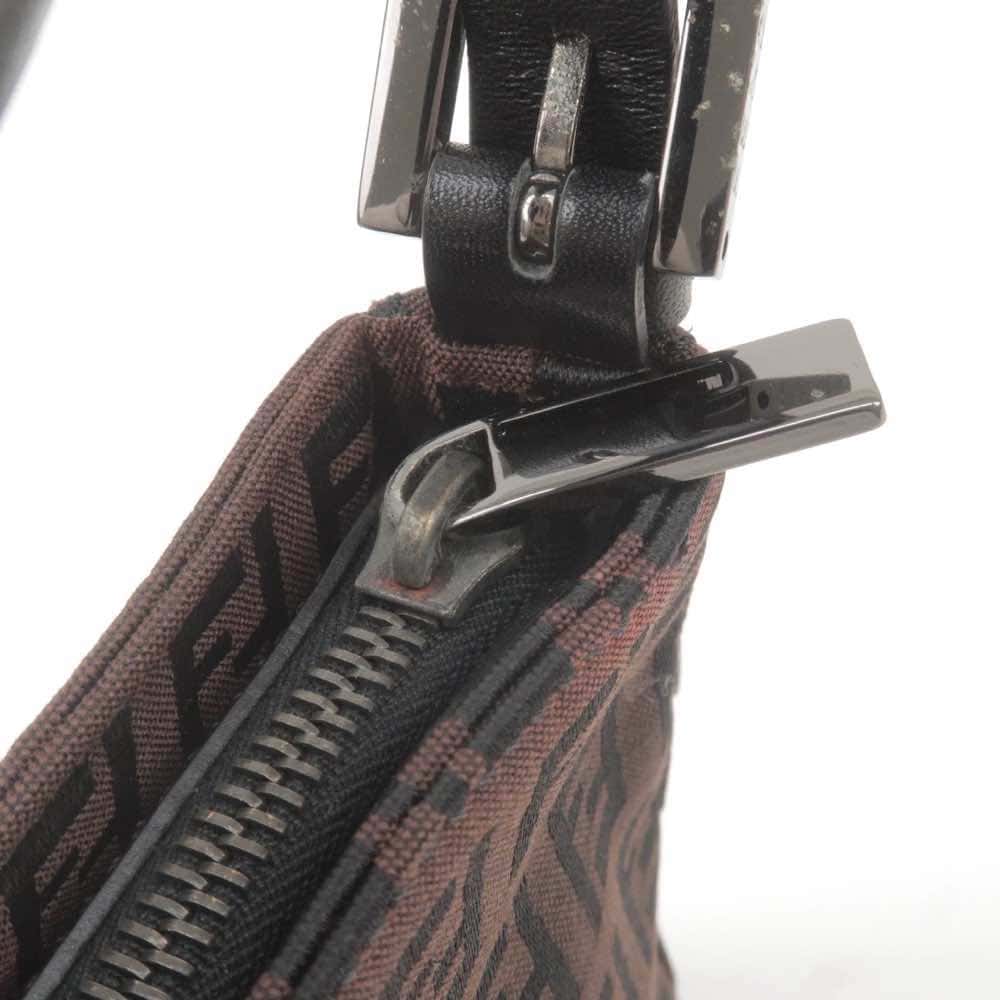 Fendi Zucchino Pochette Brown Canvas Leather Good - Box View