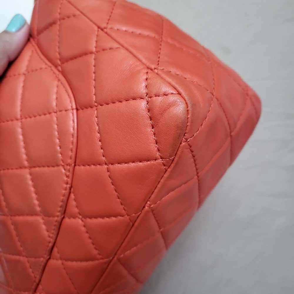 Chanel Classic Flap Red Leather Gold Good - Box View