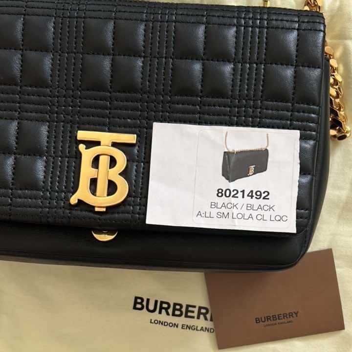 Burberry Lola Black Leather Gold Very good - Box View