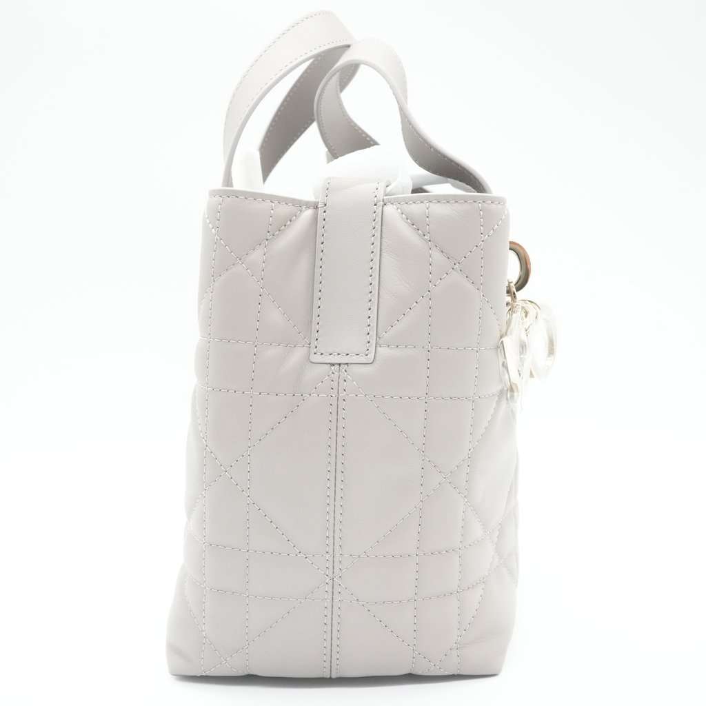 Dior Small Toujours Vertical Tote Grey Leather Never worn - Box View