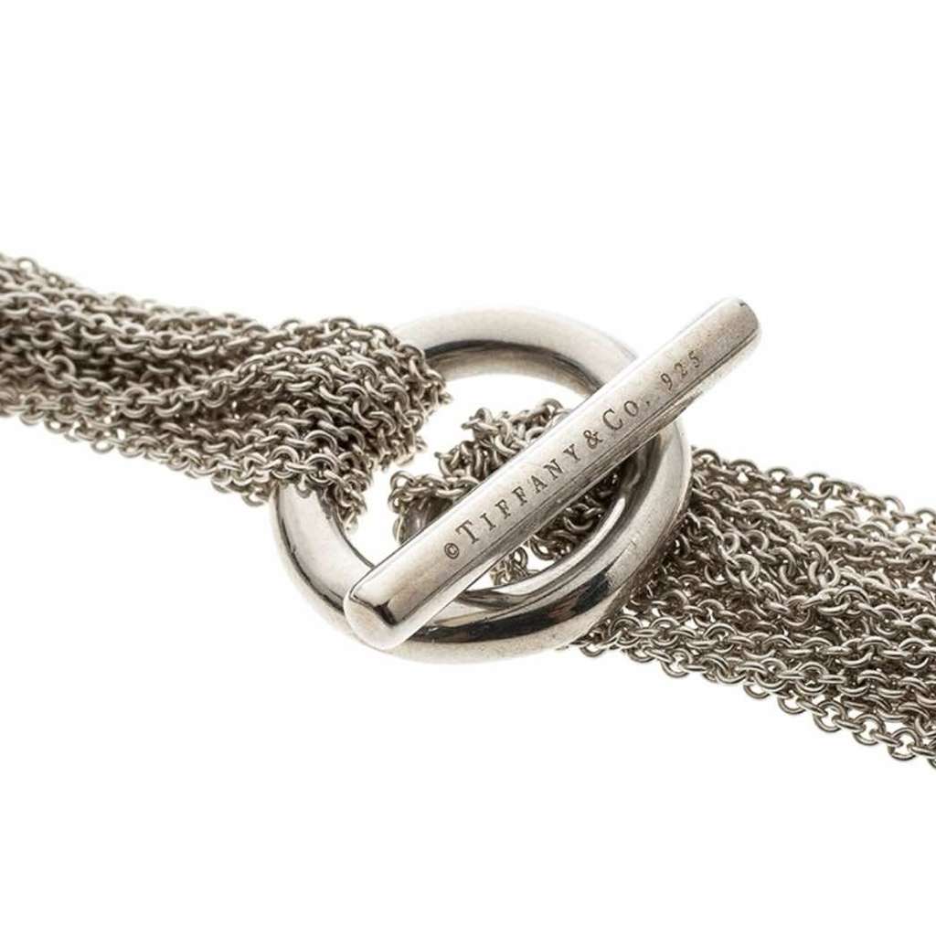 Tiffany & Co. Mesh Heart Silver Bracelet Silver Silver Very good condition - Back View