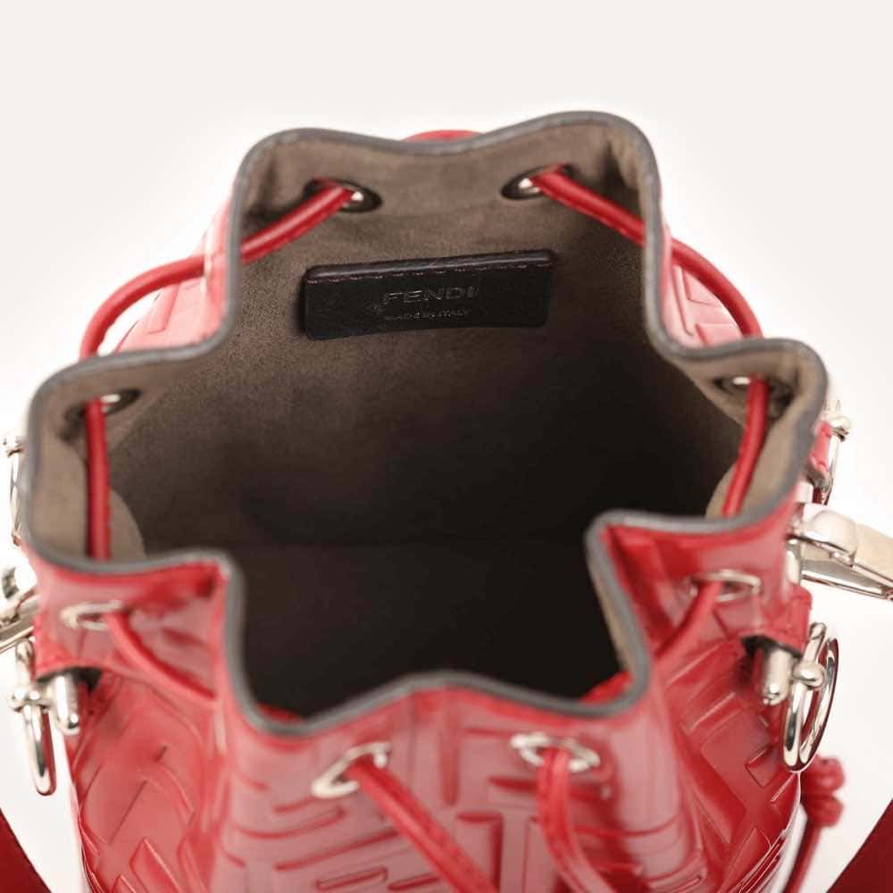 Fendi Mon Tresor Mini Bucket Red Leather Very good condition - Model View