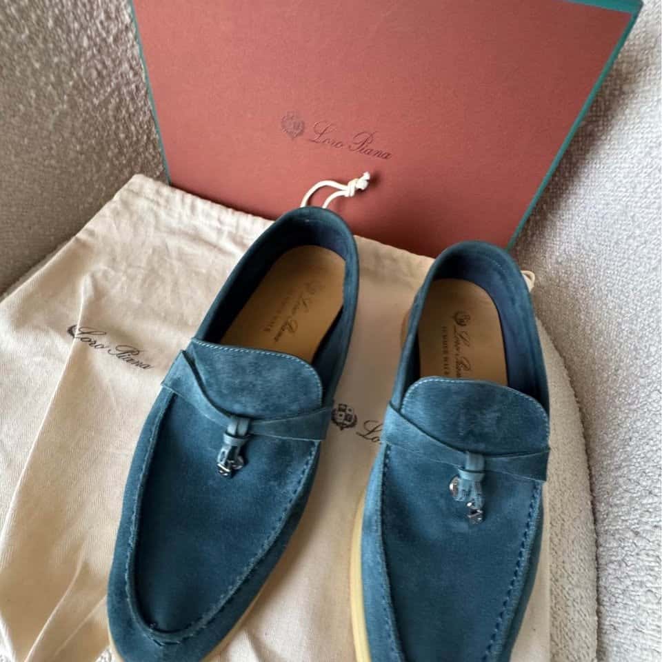 Loro Piana suede loafers Beige Suede Very good - Model View