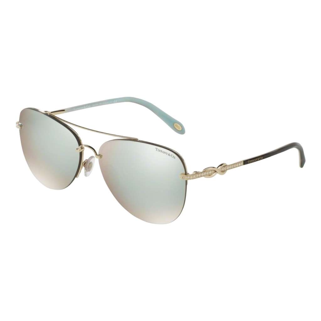 Tiffany & Co Sunglasses Gold Stainless steel Plastic Very good condition - Front View
