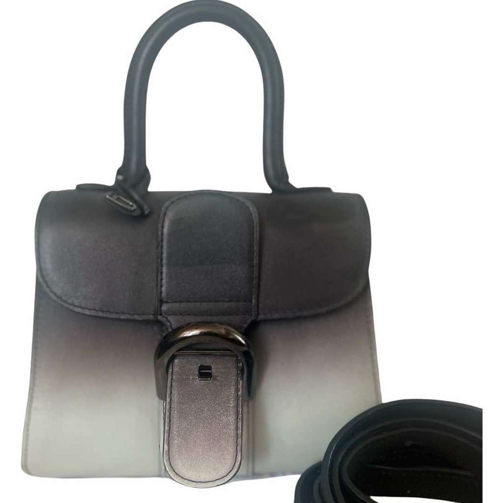 Delvaux Limited Ed. Mini Nuance Black Leather Palladium Good - Front View