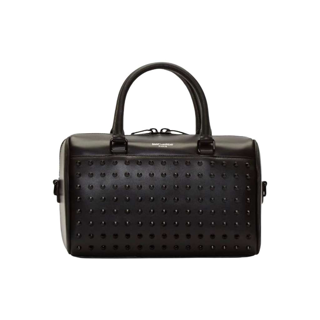 Saint Laurent Small Duffle Bag Black Leather Metal Very good - Front View