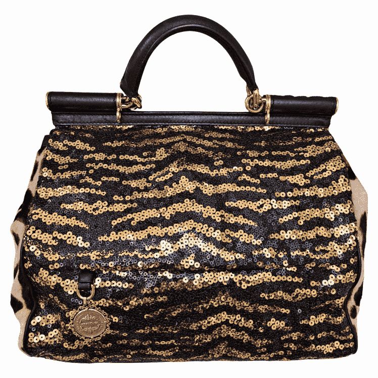 Dolce & Gabbana Sequin Miss Sicily Black Good condition - Front View