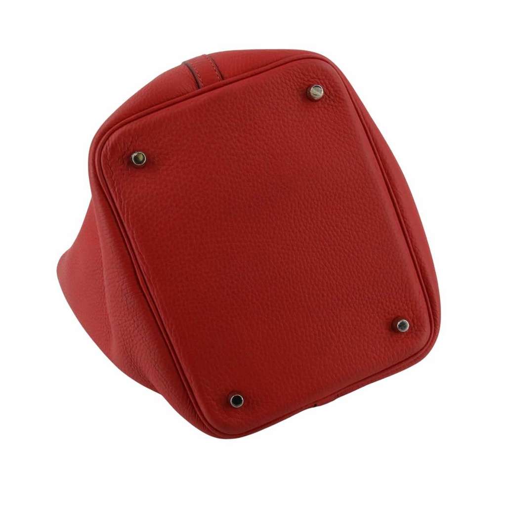 Hermès Picotin Red Leather Silver Very good condition - Model View
