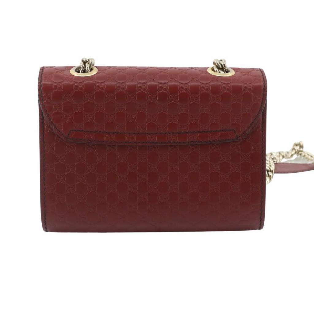 Gucci Mini Emily Red Leather Gold Very good condition - Back View