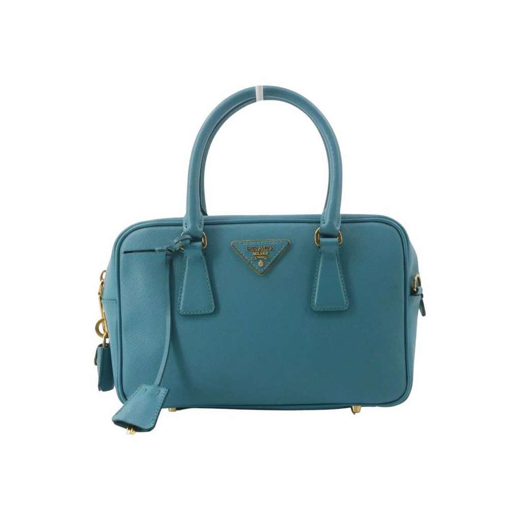 Prada Bauletto Green Leather Good condition - Front View