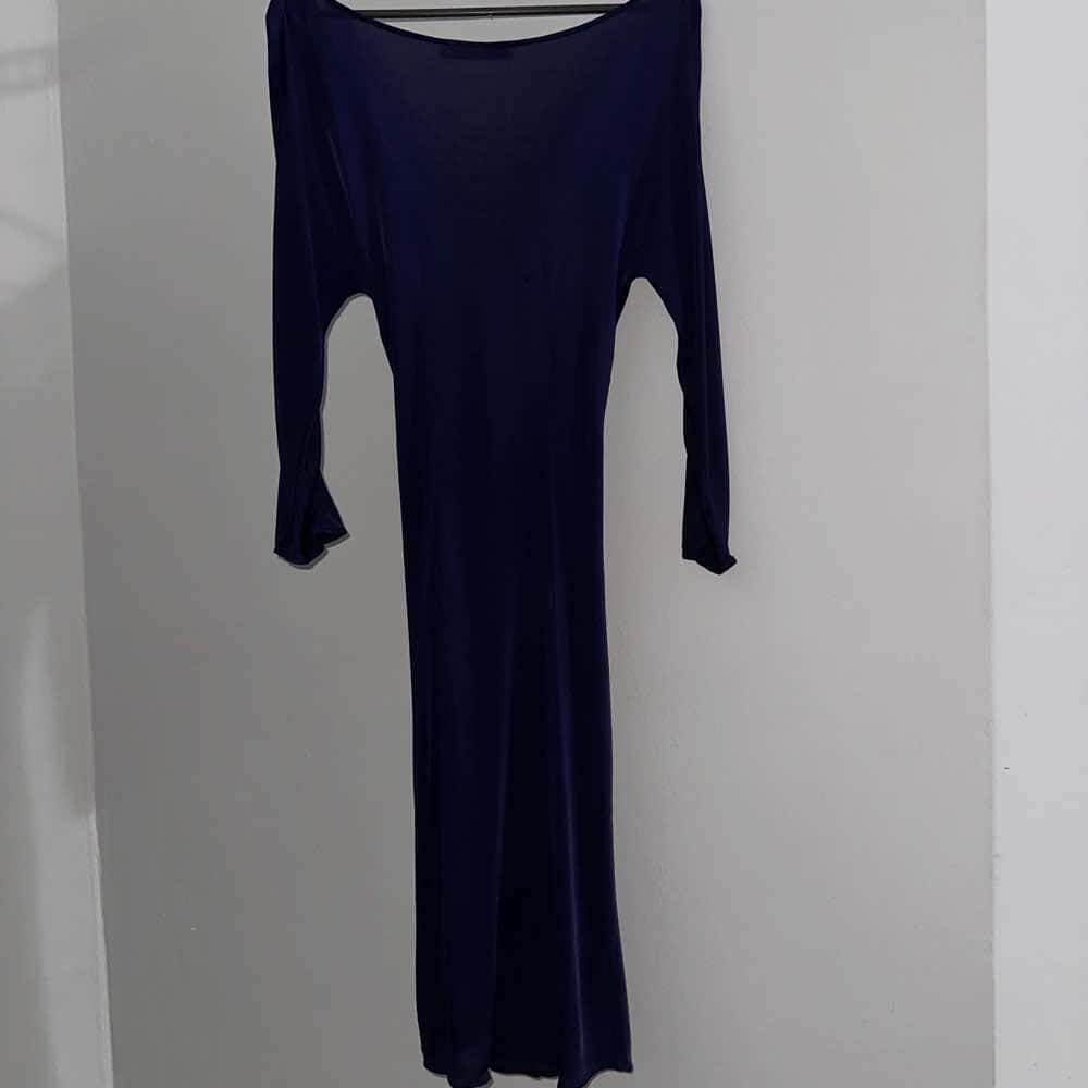 Christian Dior CD Dress Navy Viscose Good condition - Back View