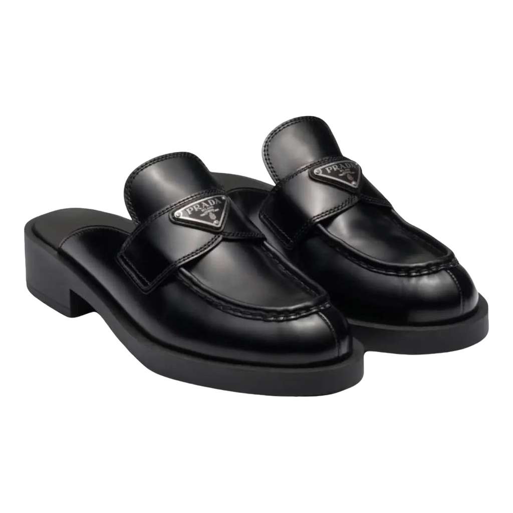 Prada Chocolate Black Leather Very good - Front View