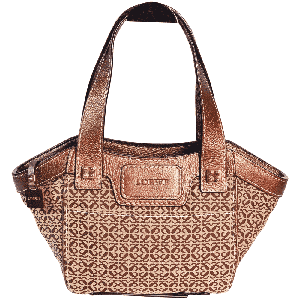 Loewe Anagram Tote Brown Canvas Leather Very good - Front View