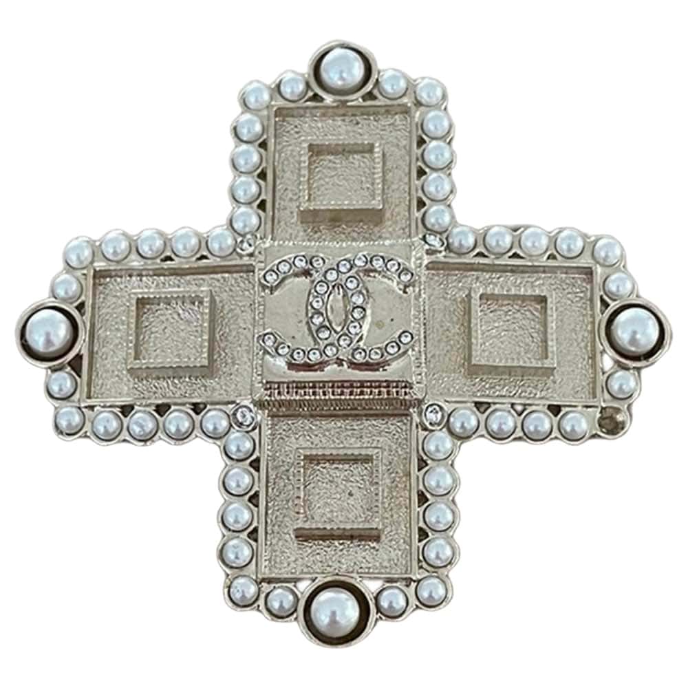 Chanel cross Gold Metal Very good - Front View