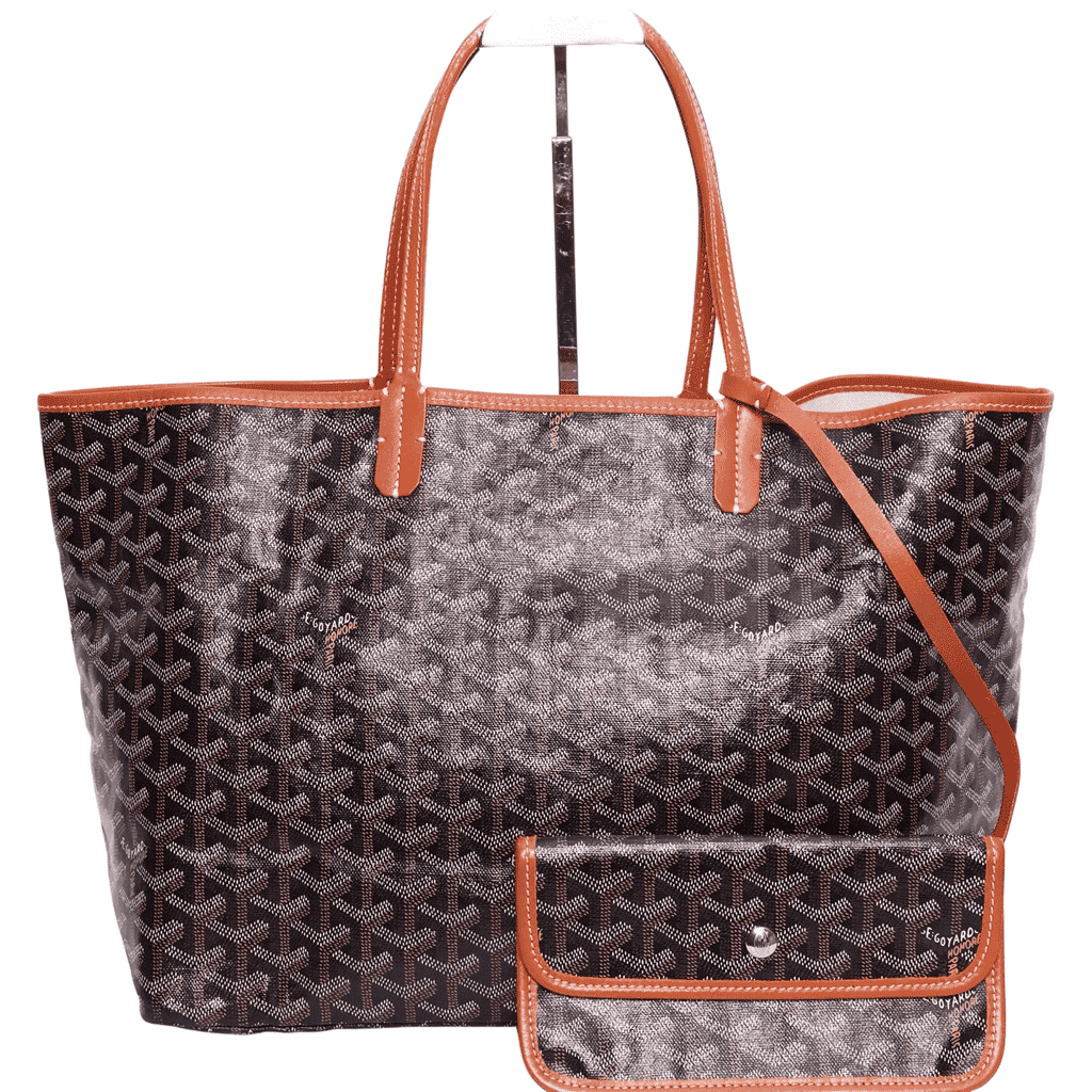 Goyard Saint Louis PM Goyardine Brown Canvas Leather Very good condition - Front View